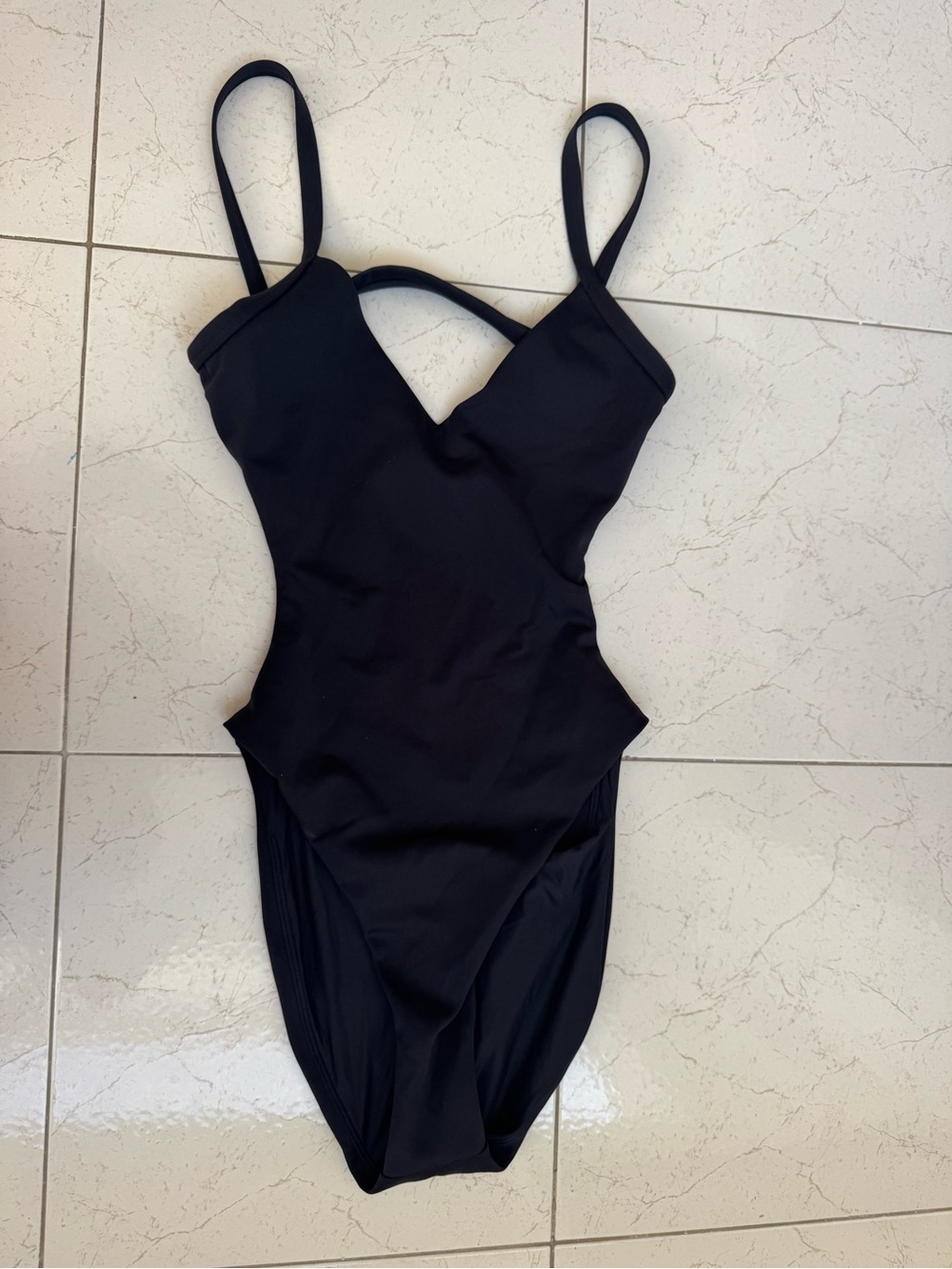 Left on Friday Jet Black Cutback One-Piece Swimsuit - Picture 5 of 6